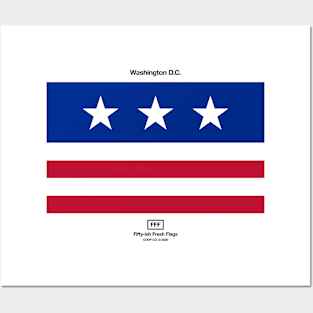 Fifty-ish Fresh Flags - Washington D.C. Posters and Art